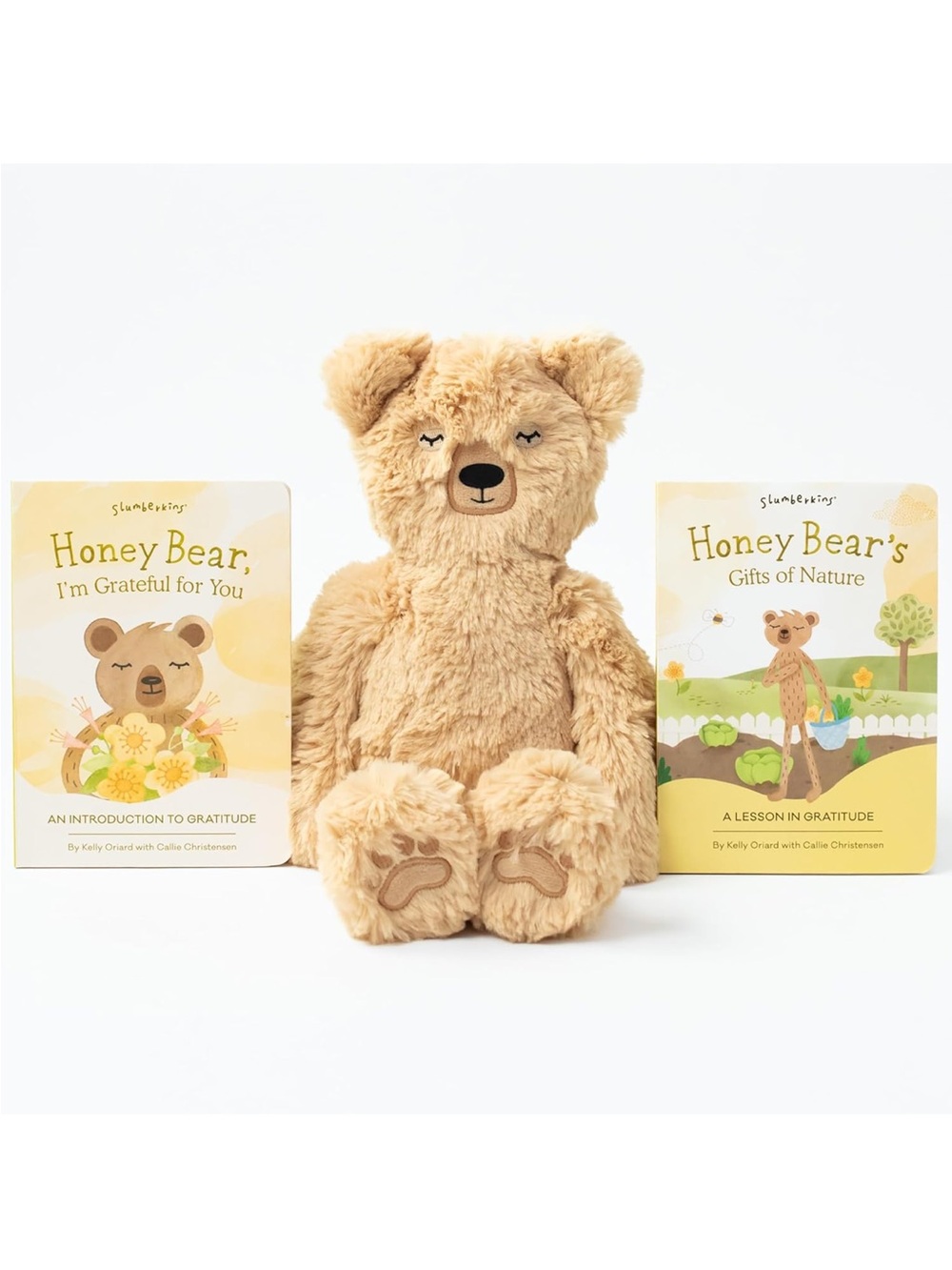 Slumerkins Plush Honey Bear Stuffed Animal - Tan Gratitude Gift Set